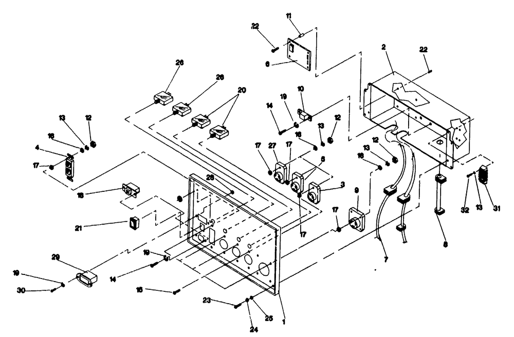 Control Panel Diagram and Parts List for 9807-0-MC  Briggs and Stratton Generator